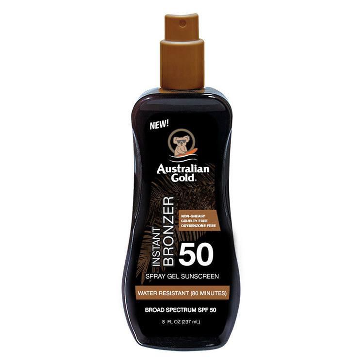 Australian Gold Solcreme Spray SPF 50 med Bronzer 237ml