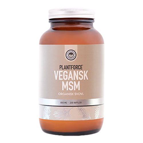 MSM 800 Vegansk Plantforce – Kapsler til Hudpleje 200 stk.