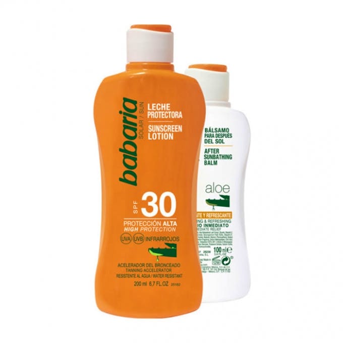 Babaria Solcreme Mælk SPF30 & After Sun - Uundgåelig Beskyttelse