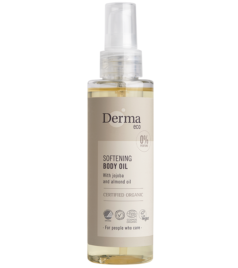 Derma Eco Kropsolie 150 - Økologisk Uden Parfume til Hudpleje