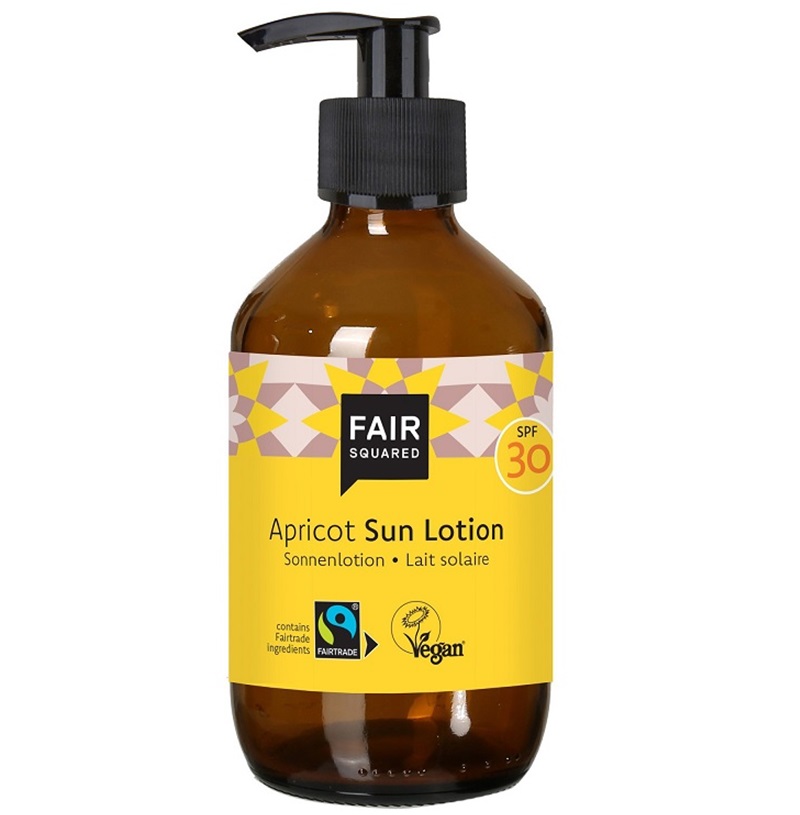Fair Squared Solcreme SPF 30 med Abrikos – Effektiv solbeskyttelse