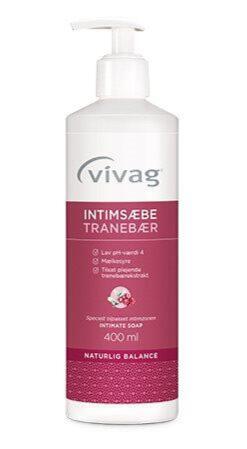 Vivag Intimsæbe med Tranebær 400ml – Daglig Pleje & Velvære