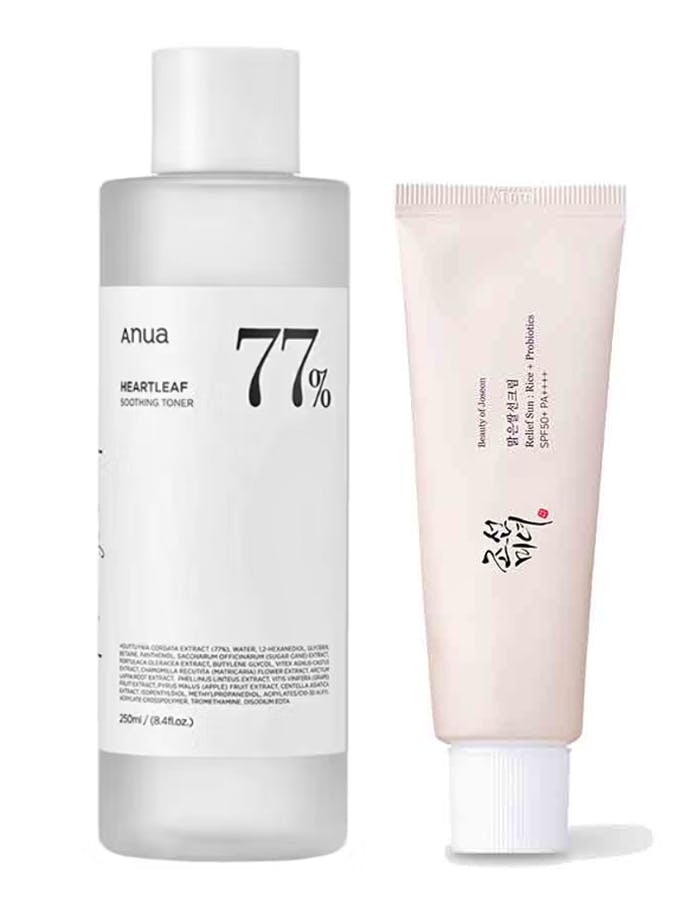 Luxplus Beroligende Toner & Solcreme SPF50 Sæt