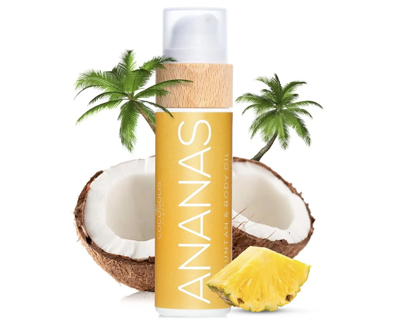 Cocosolis Ananas Solbruningsolie 110 ml – Perfekt til solen!