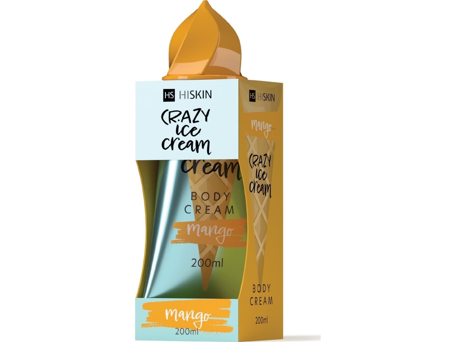 Hiskin Crazy Ice Cream Kropscreme – Mango 200 ml på tilbud!