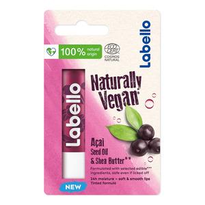 Labello Naturally Vegan Acai Seed Oil & Shea Butter - Labello Hudpleje  - 4005900860576