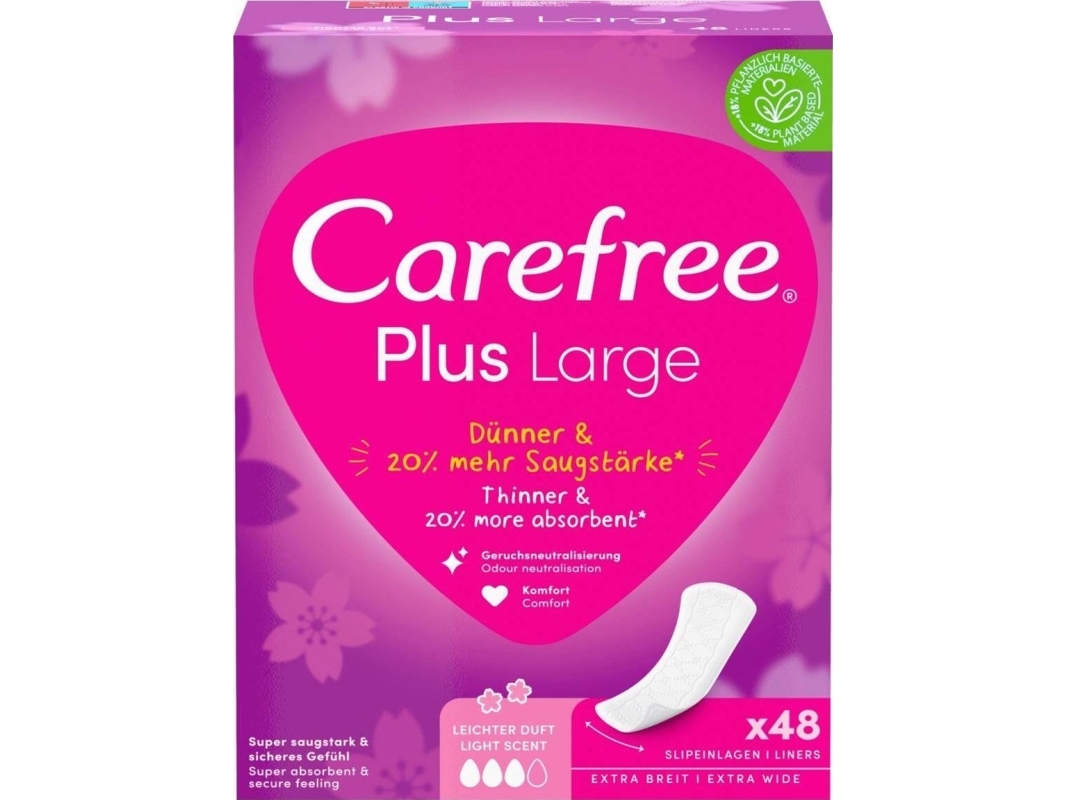 CarefreePlus Sanitetspuder Light 48 stk - Tilbud!