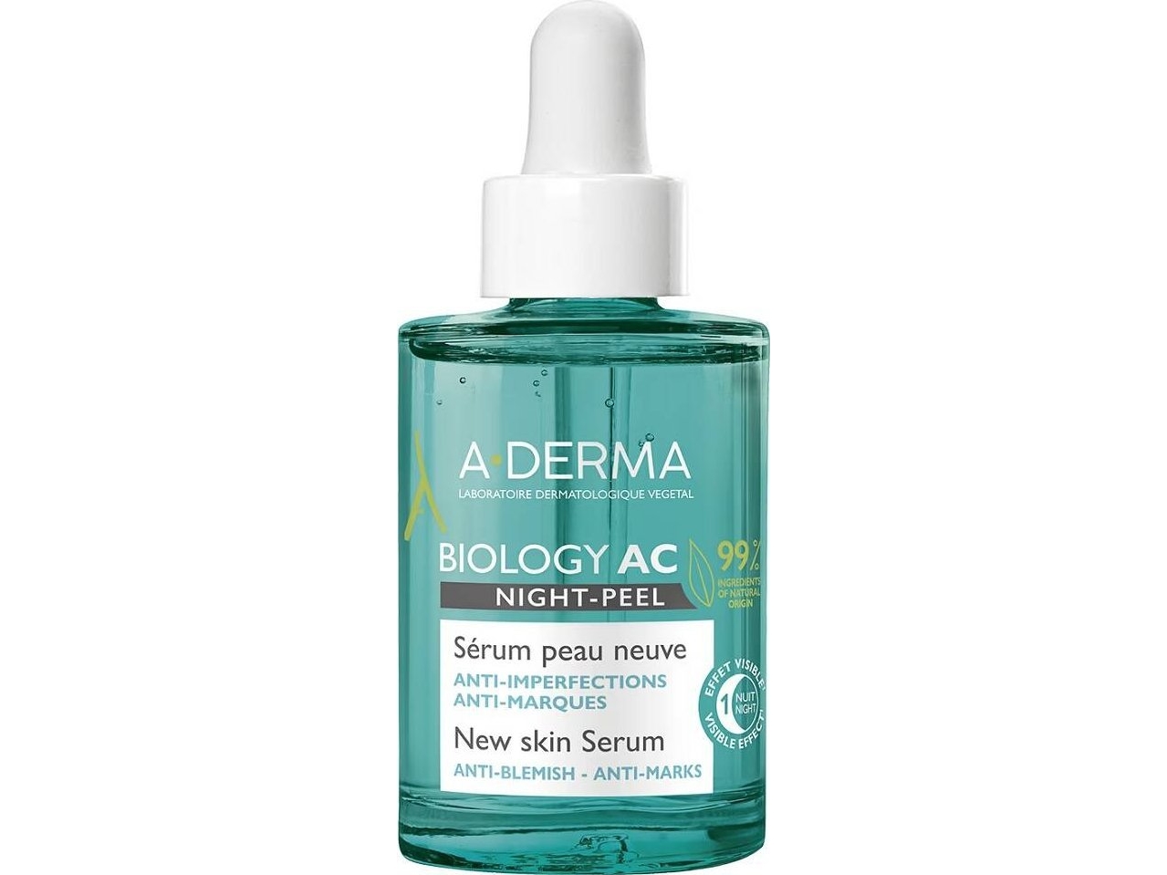 A-Derma Nat-Peeling Serum til Hudpleje - 30 ml