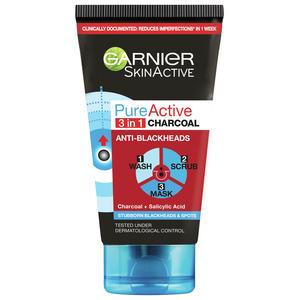 Garnier Pure Active 3i1 Kulrens - Ren Hud til Alle Hudtyper!