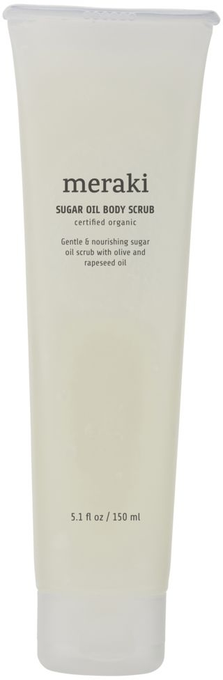 Grålig Gul Body Scrub Kropspeeling Meraki Sukker Olie 150 - Meraki Hudpleje  - 5707644528390