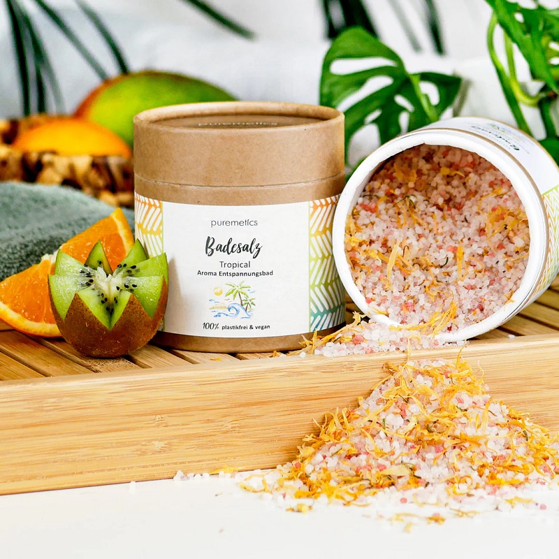 Puremetics Badesalt Tropical – Naturlig hudpleje med duft